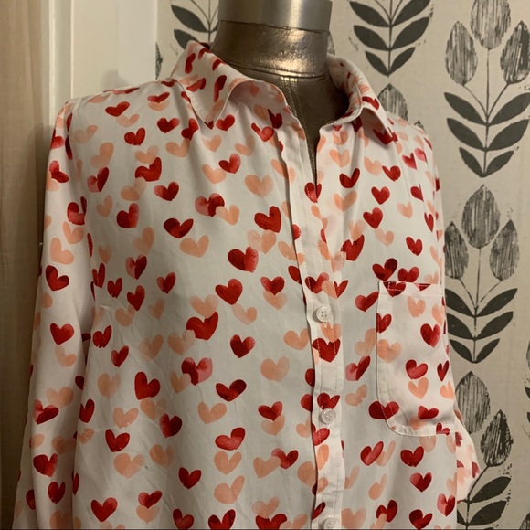 3/$25 Valentine’s Day Heart Blouse by Velvet Heart - Picture 2 of 8